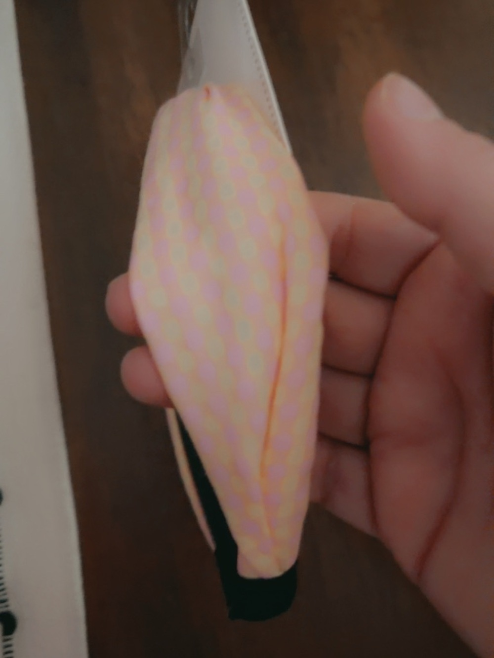 scünci Pink Pastel Checker Knot Headband - Picture 4 of 6